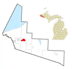 Location within Gogebic County