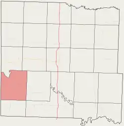 Location in Bates County