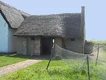 Reconstruction of medieval smokehouse at the fishing village of Walraversijde, ca. 1465