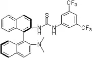 2005: Wei Wang's bifunctional binaphthyl-thiourea derivative, asymmetric catalysis of Morita-Baylis-Hillman reactions.