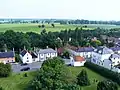 An aerial view of Wangford from the Church Tower