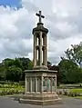 The war memorial was designed c. 1920 by Charles Nicholson