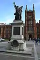 QUB War Memorial, outside main entrance to Lanyon Building.