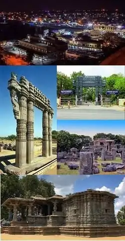 Montage of Warangal city images.