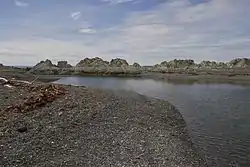 Ward Beach, where the Flaxbourne River flows into the sea