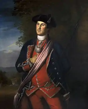 George Washington in uniform, as colonel of the First Virginia Regiment (1772)