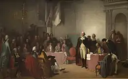 Washington Resigning His Commission, 1858