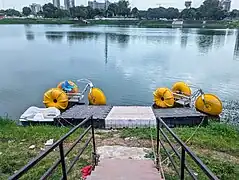 Water cycles in lake