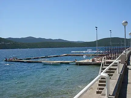 Waterpolo court in Neum