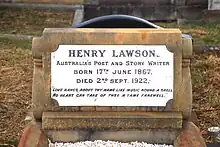 Grave of Henry Lawson, Waverley Cemetery