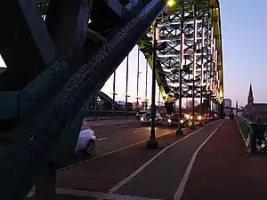 Looking north across the Wearmouth Bridge.