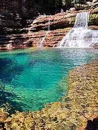 Wei Sawdong waterfall in Cherrapunji, Meghalaya.