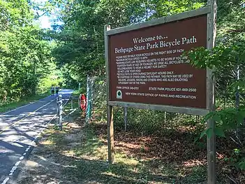 The Bethpage Bikeway is built along much of the unbuilt extension's route.