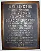 Wellington High School - Plaque