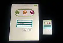  Photograph of a screen from the "Wellmind" smartphone application