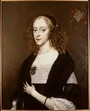 Wendela Bicker (1635-1668), wife of Johan de Witt, painted by Adriaen Hanneman in 1659