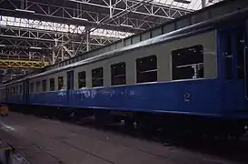 Preserved trailer during restoration.