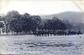 Cavalry drill on the Plain, 1907 (Pershing Barracks in the upper left)