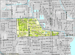 U.S. Census Bureau map showing CDP boundaries