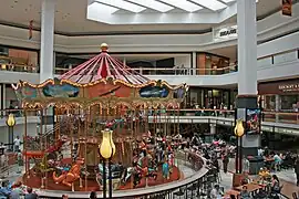 The carousel and food court.