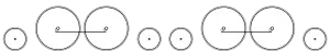 Diagram of one small leading wheel, two large driving wheels joined by a coupling rod, two small trailing wheels, two large driving wheels joined by a coupling rod, and one small leading wheel