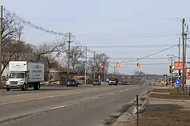 Highland Road (M-59) west toward Porter Road