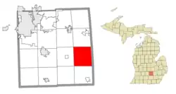 Location within Ingham County