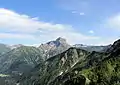 View from the ascent from the Hochtann Mountain Pass to the south