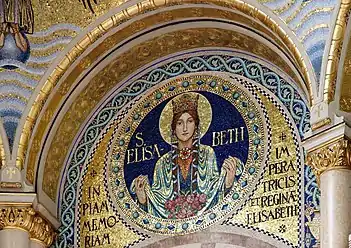 Detail from the ceiling of the Elisabethkapelle.