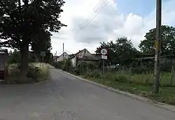 Road with houses