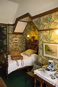 Morris wallpaper and textiles at Wightwick Manor, Staffordshire (1887–93)