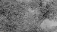 Dust devil tracks on floor of Copernicus Crater, as seen by CTX camera (on Mars Reconnaissance Orbiter).  Note: this is an enlargement of the previous image of the eastern edge of Copernicus.