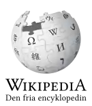 Wikipedia logo showing "Wikipedia: The Free Encyclopedia" in Swedish