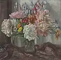 Still life with garden flowers, oil on canvas, 1935