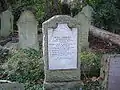 Memorial stone at Tower Hamlets Cemetery