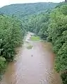 The Williams River as viewed from West Virginia Route 150 in Pocahontas County during a period of high water in 2006.