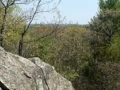 View of Boston skyline from summit