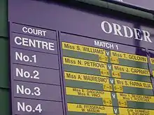 Image 61The order of play for all courts is displayed on boards around the grounds. (from Wimbledon Championships)