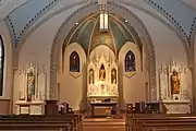 Interior of St. John's Catholic church