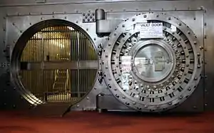 The bank's vault door