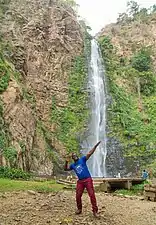 The stunning and mesmerizing nature of the waterfall and the sereneness of the environment