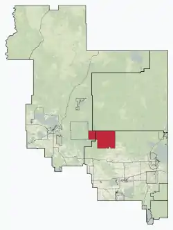 Location within M.D. of Bonnyville, Lac La Biche County, and I.D. 349