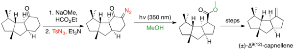 Application of Wolff rearrangement ring-contraction in the Fukumoto synthesis of capnellene