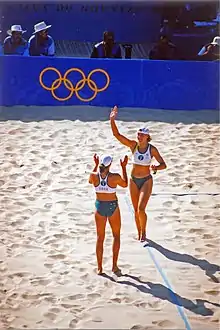 Image 10Natalie Cook and Kerri Pottharst at the 2000 tournament. (from Beach volleyball at the Summer Olympics)