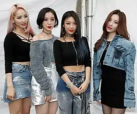 Wonder Girls in September 2016From left to right: Yeeun, Hyerim, Yubin, and Sunmi