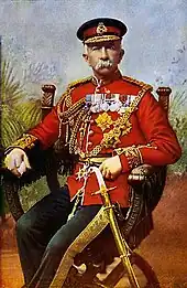 Field Marshal Sir Henry Evelyn Wood VC, GCB, GCMG with gold-lampasses.