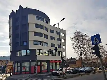 Work Affair and Residential building in the center square of Tuzla.