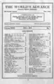 World's Advance July 1915 Contents