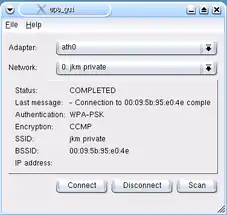 Screenshot of wpa gui