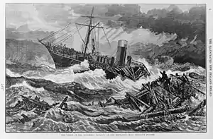 A contemporary portrayal of the wreck